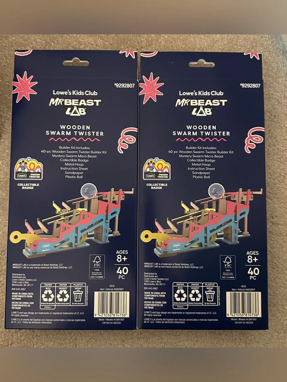 Mr Beast Lab Builder Kit Wooden Swarm Twister
